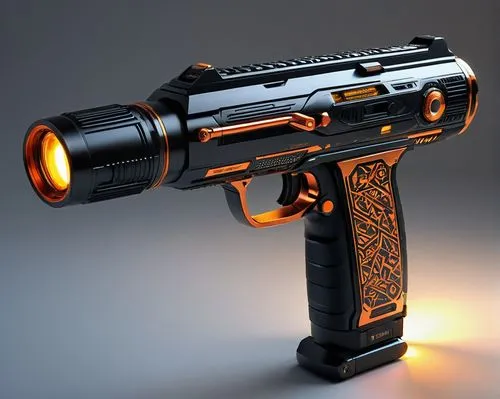 garrison,air pistol,hawkmoon,cinema 4d,sidearm,usp,Conceptual Art,Sci-Fi,Sci-Fi 20