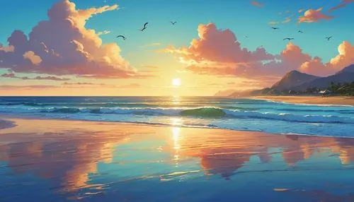 beach landscape,dream beach,ocean background,beautiful beach,beach scenery,landscape background,full hd wallpaper,sunrise beach,sun and sea,summer background,ocean,beach background,beautiful beaches,mountain beach,seascape,world digital painting,sea landscape,ocean paradise,coast sunset,paradise beach,Photography,General,Realistic