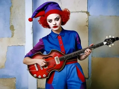 rockabella,musidora,psychobilly,pagliacci,harlequinade,devo,jongleur,harlequin,vaudevillian,pierrot,capossela,mesmero,madge,molko,harley quinn,duela,vanwyngarden,freakazoid,danelectro,supercalifragilisticexpialidocious