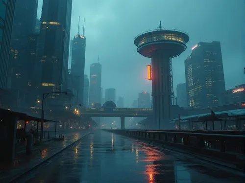 shanghai,kaidan,bladerunner,metropolis,polara,cityscape,futuristic landscape,dystopian,guangzhou,harbour city,atmospheres,skyscrapers,skyscraper,kinkade,dystopias,chongqing,cyberpunk,skylstad,coruscant,futuristic,Photography,General,Realistic