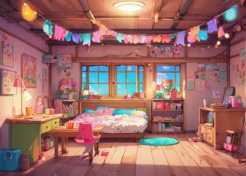 the little girl's room,kids room,children's bedroom,playing room,boy's room picture,room,sleeping room,children's room,baby room,dormitory,dandelion hall,room newborn,one room,classroom,children's background,bedroom,attic,great room,cabin,abandoned room,Illustration,Japanese style,Japanese Style 02