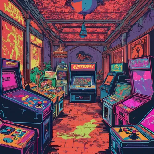 arcade,arcade games,arcades,game room,arcade game,pinball,80s,playing room,video game arcade cabinet,retro,computer room,1980's,vintage wallpaper,retro background,ufo interior,nostalgic,retro styled,computer games,turbografx-16,1980s,Unique,Pixel,Pixel 04