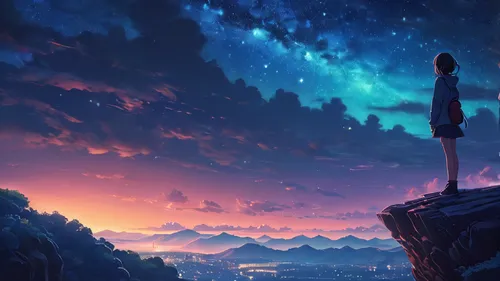 night sky,skygazers,the night sky,nightsky,falling star,dreamscape,sky,starlight,the horizon,beautiful wallpaper,star sky,dream world,stargazing,falling stars,starry sky,earth rise,horizons,skywatchers,tanabata,distant,Photography,General,Fantasy