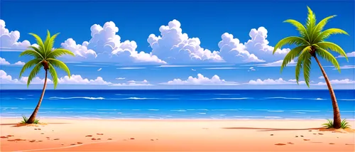 beach landscape,cartoon video game background,beach scenery,beach background,tropical beach,landscape background,dream beach,ocean background,coconut trees,tropical sea,summer background,palmtrees,cuba background,caribbean beach,beautiful beach,palm trees,paradise beach,tropical island,tropicale,retro background,Unique,Design,Logo Design