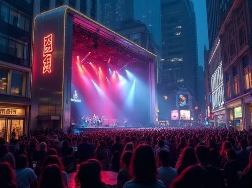 luminato,concert stage,nxne,toronto,concert crowd,msg,radio city music hall,concert venue,floating stage,yonge,live concert,broadway,nyc,jumbotrons,festival place,jumbotron,time square,rockefeller plaza,jbr,the stage,Photography,General,Realistic