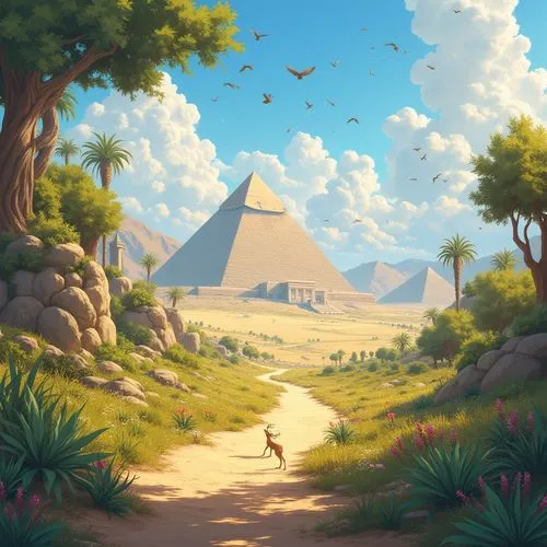 pyramids,desert background,desert landscape,desert desert landscape,bird kingdom,triangles background,Illustration,Black and White,Black and White 01