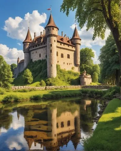 moated castle,fairy tale castle,fairytale castle,bethlen castle,medieval castle,fairy tale castle sigmaringen,castel,chateau,knight's castle,castle,château,castle sans souci,waldeck castle,bach knights castle,water castle,taufers castle,old castle,templar castle,castle sponeck,gold castle,Photography,General,Realistic