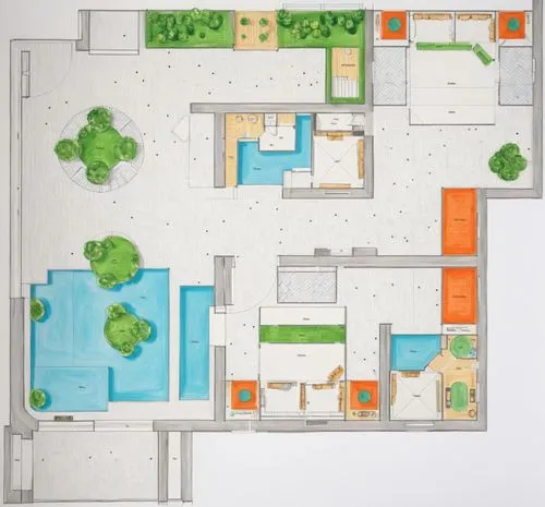 a drawing of a home with an outdoor pool,habitaciones,floorplan home,floorplans,floorplan,house floorplan,cohousing,Unique,Design,Infographics