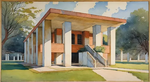 art deco,1929,1926,mid century modern,henry g marquand house,1925,c20,ruhl house,art deco frame,mid century house,doric columns,contemporary,house painting,house drawing,north american fraternity and sorority housing,matruschka,1921,1920s,model house,church painting,Illustration,Paper based,Paper Based 23