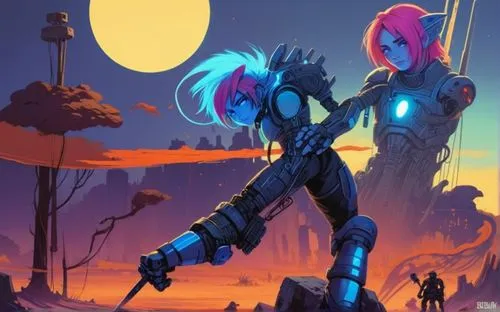 wildstar,garrison,celldweller,bluefire,lavagirl,rinzler,Illustration,Children,Children 01