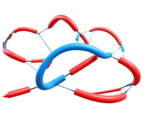 Biological illustration, homeostasis concept, blue and red arrows, circular motion, dynamic balance, molecule structures, DNA double helix, protein synthesis, cell membrane, mitochondria, nucleus, rea