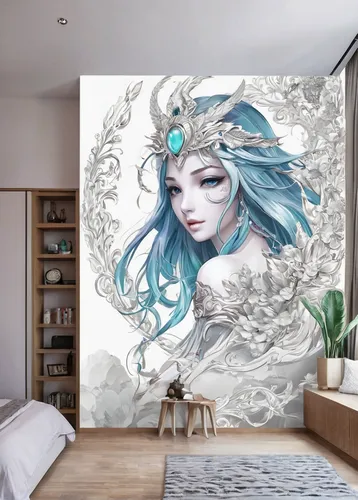 mermaid background,wall decoration,wall decor,wall sticker,aquarium decor,mermaid vectors,fantasy art,wall art,ice queen,art nouveau frame,wall painting,the snow queen,modern decor,glass painting,white rose snow queen,fantasy portrait,unicorn art,decorative art,water rose,lotus art drawing,Unique,Design,Character Design