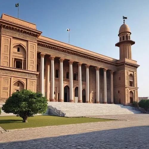 MOnumento en Pakistan historico, hiperrealista,pakistan pkr,pakistan,lahore,seat of government,build by mirza golam pir,digitization of library,supreme administrative court,presidential palace,classic