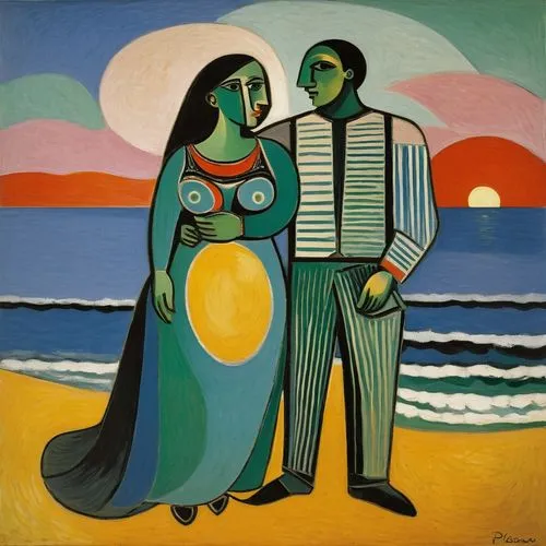 marciulionis,man and wife,young couple,picasso,piatigorsky,accordion player,Art,Artistic Painting,Artistic Painting 05