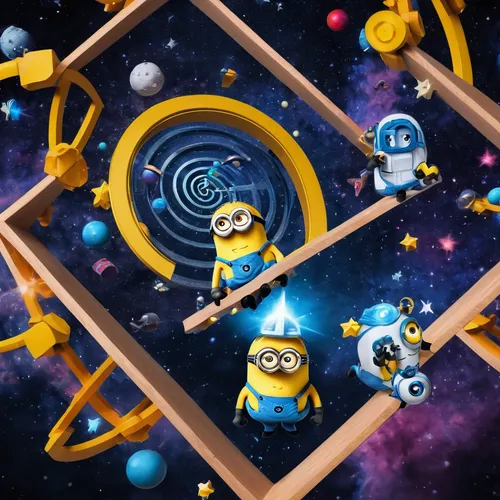 minions,minion,minion tim,space walk,astronomers,space voyage,space probe,dancing dave minion,children's background,space travel,asterales,astronauts,deep space,telescopes,astronomer,astronautics,space craft,saturnrings,solar system,planetarium,Conceptual Art,Sci-Fi,Sci-Fi 30