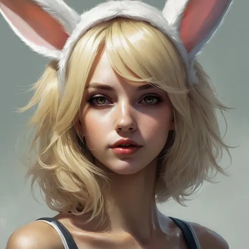 fennec,bunny,white bunny,white rabbit,no ear bunny,bun,rabbit,rabbit ears,little bunny,easter bunny,tiber riven,hare,rabbits,little rabbit,bunnies,bunny tail,long-eared,digital painting,deco bunny,fantasy portrait,Conceptual Art,Fantasy,Fantasy 11