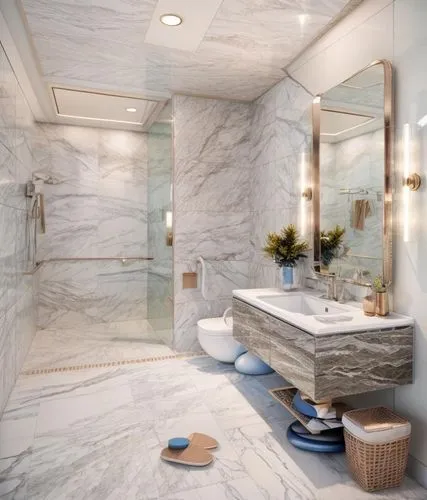 luxury bathroom,modern minimalist bathroom,bathroom,bathtub,shower base,bathtub accessory,marble,luxury home interior,shower bar,tile flooring,ceramic floor tile,tub,bathroom cabinet,bathroom sink,bathroom accessory,ceramic tile,interior modern design,bath white,interior design,bath accessories