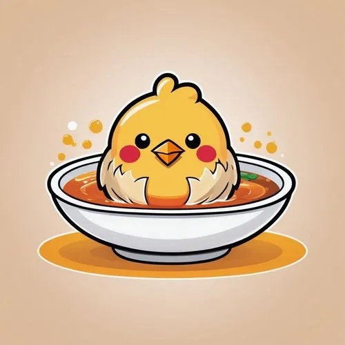 chicken soup,miso,baby chick,kawaii food,congee,apple pie vector,chicken bao,chick smiley,soup bowl,sopa,kusa mochi,ramen,bird in bath,rice dumpling,chikowi,yellow chicken,chicken noodle soup,chicky,round kawaii animals,donburi,Unique,Design,Logo Design