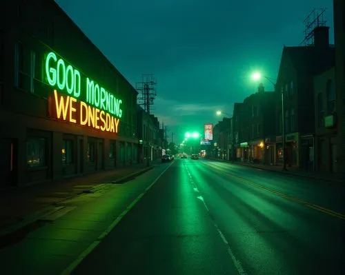 neon sign,illuminated advertising,goderich,green light,westheimer,hamtramck