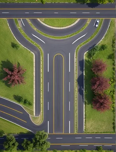 circulamiento vehicular,highway roundabout,traffic circle,roundabout,intersection,traffic junction,paved square,city highway,two way traffic,right turn,winding roads,dual carriageway,roads,turn left,c