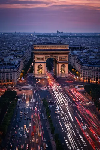 Arc de Triomphe | by Philipp Klinger,arc de triomphe,paris,champ de mars,trocadero,france,french digital background,the eiffel tower,tilt shift,eiffel,palais de chaillot,eiffel tower,eiffel tower fren