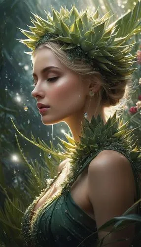 faery,dryads,faerie,dryad,fairie,girl in a wreath,Conceptual Art,Fantasy,Fantasy 11