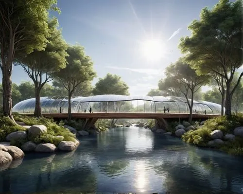 futuristic landscape,adventure bridge,rainbow bridge,landscape design sydney,soundbridge,landscape designers sydney,landscape background,scenic bridge,riverworld,river landscape,3d rendering,virtual landscape,footbridge,ecotopia,artificial islands,renderings,skybridge,floating stage,dragon bridge,fantasy landscape,Photography,Documentary Photography,Documentary Photography 15