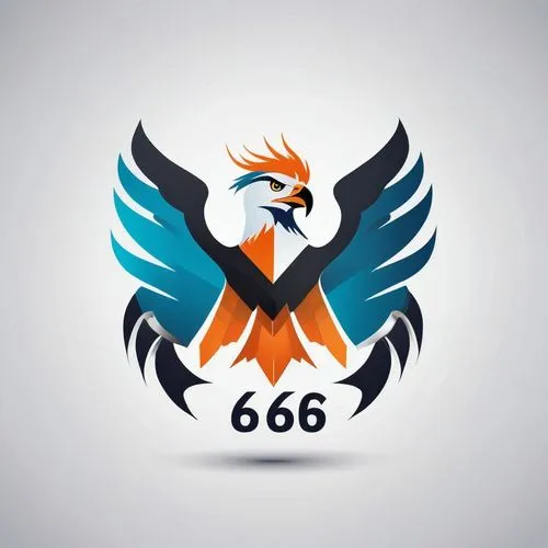 An eagle mixed with the number 666,a logo for a company that sells eagle wings,satanism,garrison,satan,diable,satanas,thelemic,satanists,moloch,freemason,luciferian,baphomet,symbol of good luck,demono