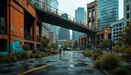 urban landscape,city scape,gulch,urbanworld,highline,alleyway,street canyon,render,world digital painting,cybercity,cityscapes,urban,photorealism,city corner,cityscape,cityzen,microdistrict,alley,walkway,skybridge