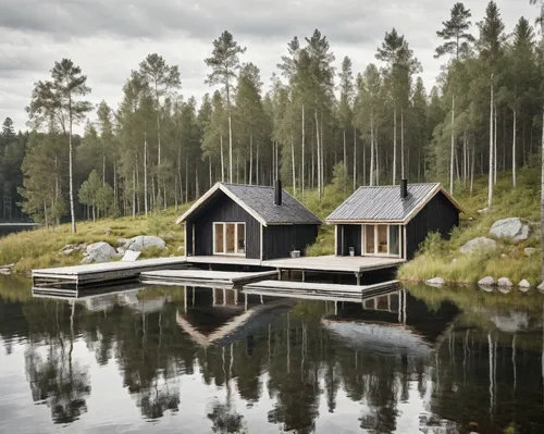 floating huts,house with lake,inverted cottage,small cabin,scandinavian style,summer cottage,house by the water,houseboat,summer house,house in the forest,timber house,cube stilt houses,boat house,log