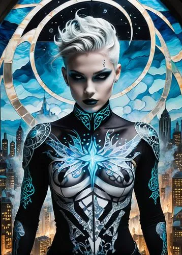 ororo,metahuman,neon body painting,lestrange,zenonas,bodypainting,Unique,Paper Cuts,Paper Cuts 08