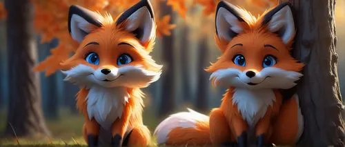 foxes,cute fox,garden-fox tail,adorable fox,fox stacked animals,fox,cartoon forest,child fox,tails,little fox,red fox,a fox,redfox,dusk background,fox hunting,vulpes vulpes,foxtail,forest background,squirrels,fire background,Conceptual Art,Fantasy,Fantasy 01