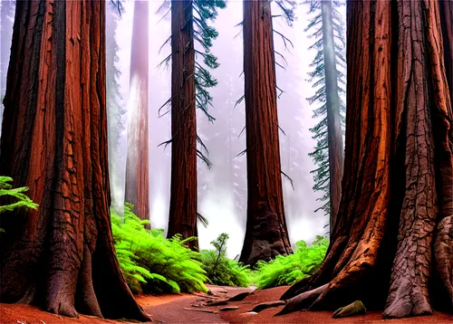 redwoods,redwood tree,redwood,old-growth forest,spruce forest,cartoon video game background,coniferous forest,fir forest,cartoon forest,temperate coniferous forest,tropical and subtropical coniferous forests,pine forest,northwest forest,forests,deciduous forest,big trees,spruce-fir forest,forest landscape,trees with stitching,chestnut forest,Conceptual Art,Daily,Daily 10