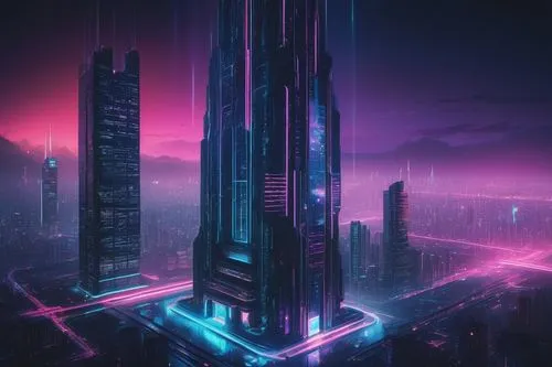 cybercity,cyberpunk,futuristic landscape,cybertown,futuristic,cyberport,cyberworld,cyberia,guangzhou,metropolis,hypermodern,synth,cyberscene,ctbuh,cityscape,tron,vapor,polara,cyberview,mainframes,Conceptual Art,Fantasy,Fantasy 32