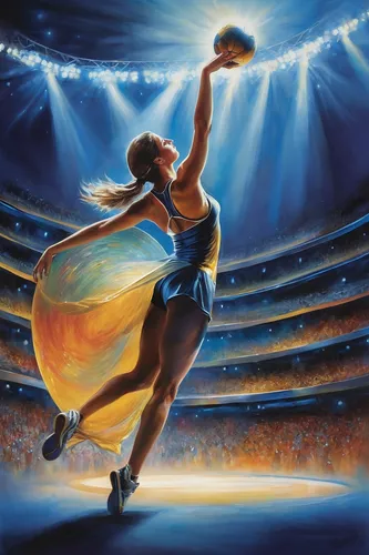 ball (rhythmic gymnastics),hoop (rhythmic gymnastics),woman playing tennis,rope (rhythmic gymnastics),woman's basketball,majorette (dancer),woman playing,the ball,women's handball,rhythmic gymnastics,baton twirling,fantasy woman,fire dancer,latin dance,dancer,figure skater,sports dance,woman playing violin,heliosphere,discus throw,Conceptual Art,Daily,Daily 32