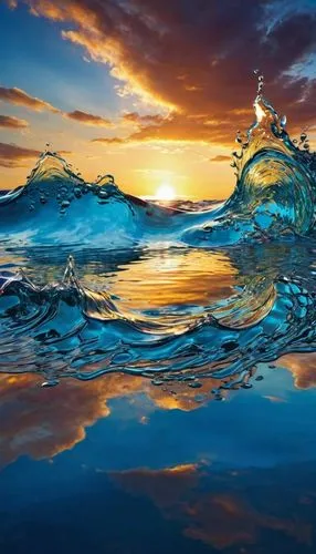 sea water splash,water waves,water splash,colorful water,water scape,ripples,Art,Classical Oil Painting,Classical Oil Painting 08