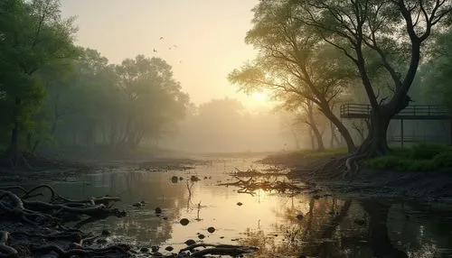 river landscape,morning mist,foggy landscape,backwater,swampy landscape,river bank,bayou,riverbank,landscape background,riverwood,forest lake,waterway,forest landscape,raven river,spring morning,swamps,brook landscape,creek,swamp,nature background,Photography,General,Realistic