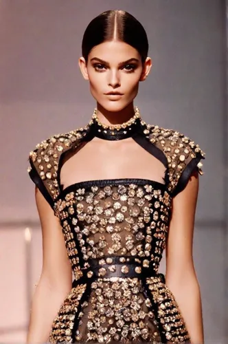 spice girl,versace,chain mail,embellishment,embellishments,embellished,fashion design,dress walk black,haute couture,runway,fashion designer,tisci,shoulder pads,snake skin,rhinestones,asymmetric cut,b