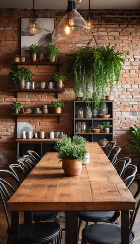 boxwoods,chefs kitchen,rustic aesthetic,wood casework,dining table,tile kitchen,scandinavian style,rustic,modern decor,contemporary decor,barnwood,limewood,oddfellows,coteries,bistro,wildthyme,potted plants,wooden planks,barstools,wood background,Illustration,Black and White,Black and White 19