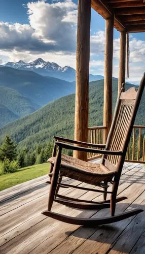 porch swing,rocking chair,front porch,wooden bench,bench chair,porch,wood bench,background view nature,wood deck,home landscape,wooden decking,great smoky mountains,deckchair,the horse-rocking chair,blue ridge mountains,bench,outdoor furniture,windows wallpaper,carpathians,chaise,Photography,General,Realistic