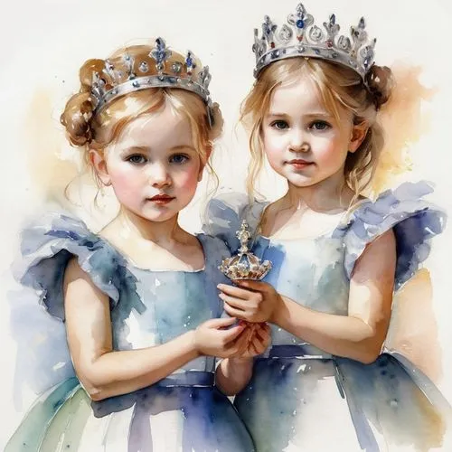 countesses,princesses,little angels,little girls,prince and princess,daughters,Illustration,Paper based,Paper Based 11