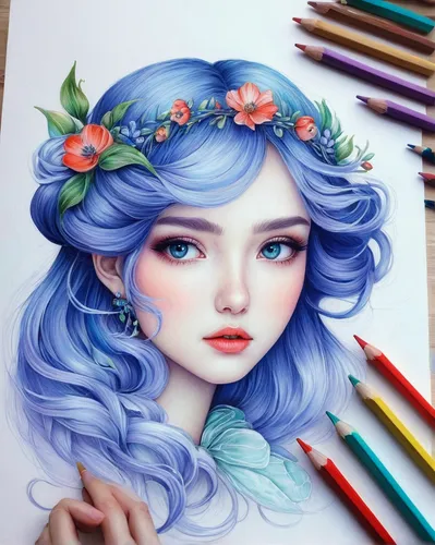 watercolor pencils,colour pencils,color pencils,copic,watercolor blue,coloured pencils,watercolor wreath,colored pencils,rose flower illustration,color pencil,colourful pencils,flower painting,fantasy portrait,colored pencil,watercolor painting,acerola,soft pastel,flower fairy,mermaid vectors,boho art,Photography,Artistic Photography,Artistic Photography 12