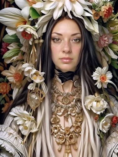 elven flower,wreath of flowers,russian folk style,girl in flowers,beautiful girl with flowers,flower crown of christ,girl in a wreath,the carnival of venice,miss circassian,suit of the snow maiden,flora,floral wreath,artemisia,flowers png,flower fairy,baroque angel,kahila garland-lily,flower wreath,fantasy portrait,the angel with the veronica veil