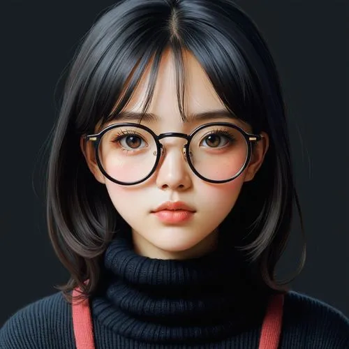 yobi,girl portrait,huayi,digital painting,portrait background,xiaoxi,Illustration,Japanese style,Japanese Style 16