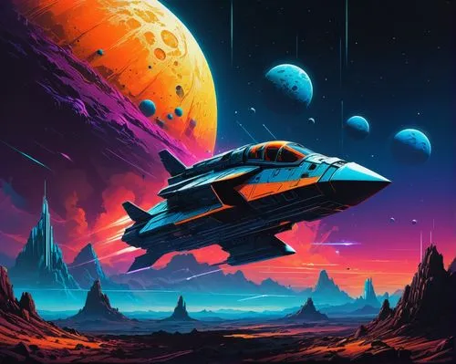 space ships,space art,vulcania,futuristic landscape,gradius,starship,Conceptual Art,Sci-Fi,Sci-Fi 12