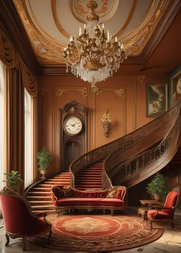 winding staircase,grand piano,circular staircase,harpsichord,staircase,steinway,art deco,luxury decay,spiral staircase,the piano,chaise lounge,chaise longue,art nouveau design,billiard room,ornate room,player piano,neoclassical,art nouveau,outside staircase,piano,Art,Artistic Painting,Artistic Painting 06