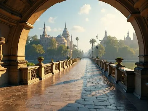 theed,naboo,cryengine,toussaint,neverwinter,fantasyland,dorne,uncharted,sapienza,dishonored,novigrad,agrabah,sansar,cinderella's castle,bioshock,cinderella castle,midan,disneyland park,alcazar of seville,walkway,Photography,General,Realistic