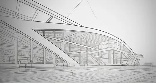 arcology,sketchup,penciling,mono-line line art,trainshed,megastructure,pencilling,unbuilt,shipyards,morphosis,revit,baselines,roughs,etfe,wipo,futuristic architecture,wireframe,nurbs,developments,line drawing,Design Sketch,Design Sketch,Outline