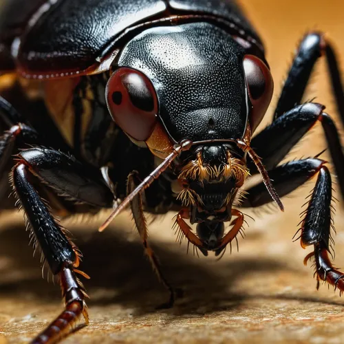 A cockroach eating my quindim,carpenter ant,black ant,lucanus cervus,ground beetle,earwig,rhinoceros beetle,darkling beetles,japanese rhinoceros beetle,elephant beetle,field wasp,blister beetles,earwi