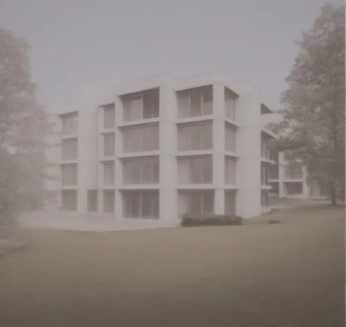 a large white building with several windows on each floor,lasdun,hejduk,lubetkin,corbu,unbuilt,aalto